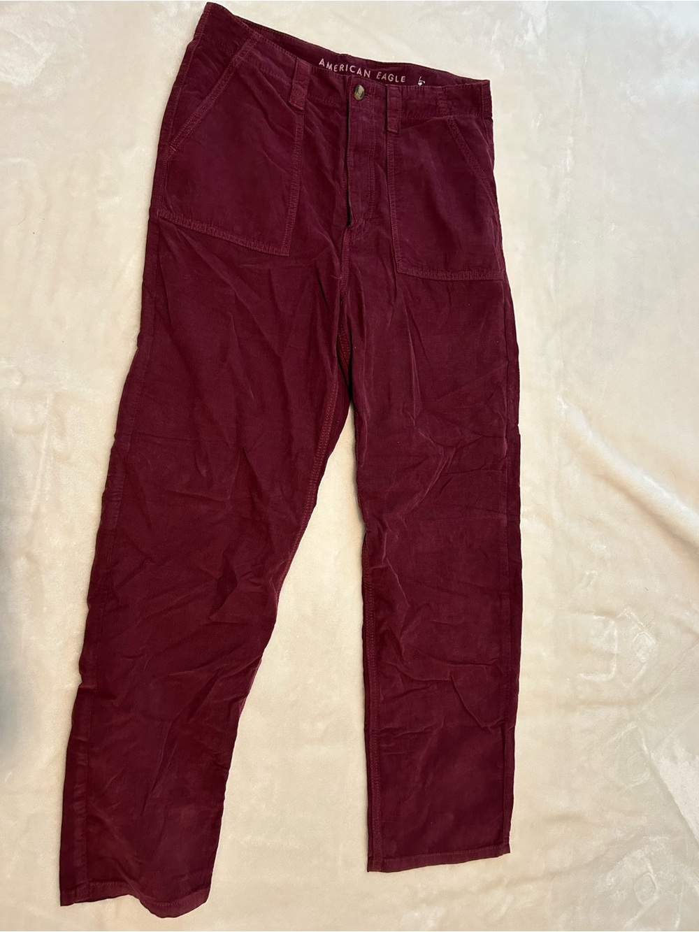 American Eagle Outfitters Woman’s Deep Burgundy Corduroy Pants